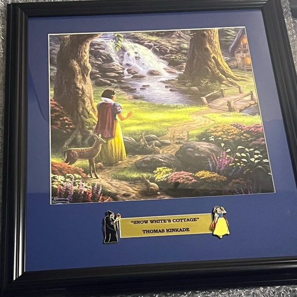 Thomas Kinkade Disney Snow white cottage framed picture. - Picture 2 of 5